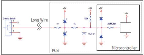 External clipping diode circuit